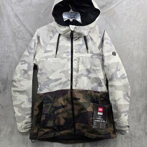 Womens 686 Athena Insulated Jacket White Camo Ski jacket Size Small NEW